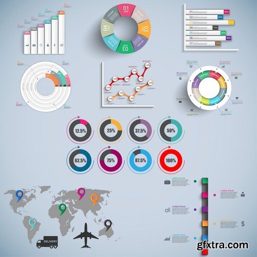 Infographics Design Elements#31 - 25 Vector