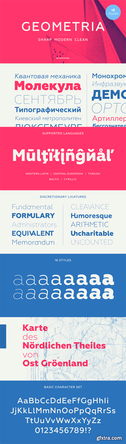 Geometria Font Family - 16 Fonts for $300