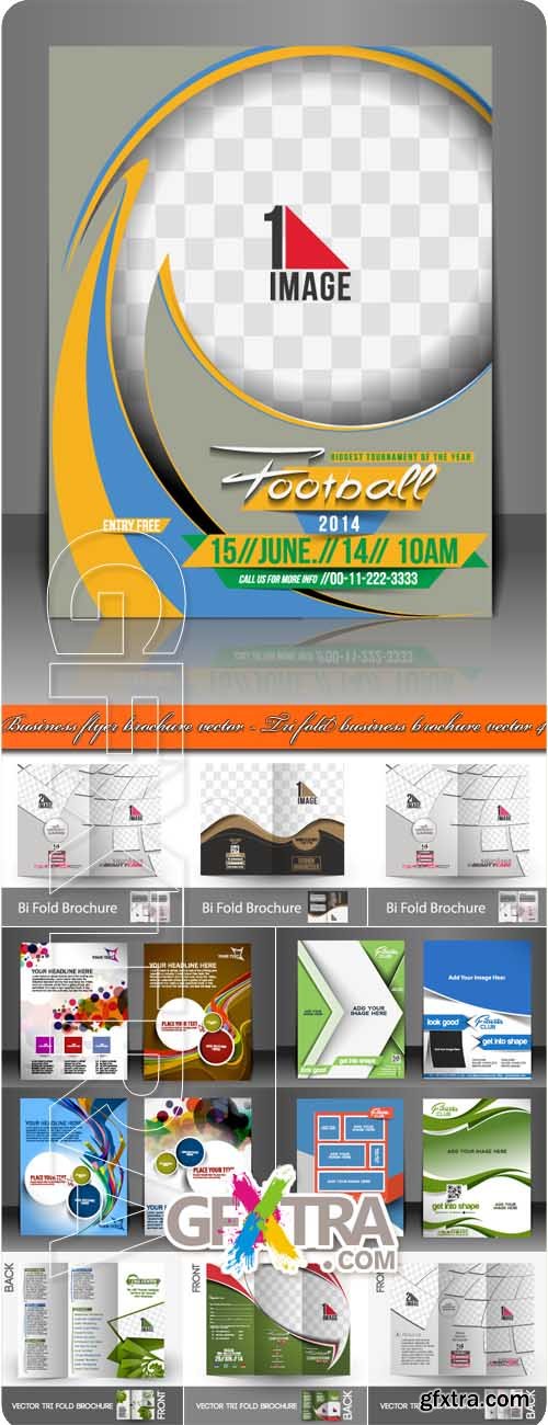 Business flyer brochure vector - Tri fold business brochure vector 4