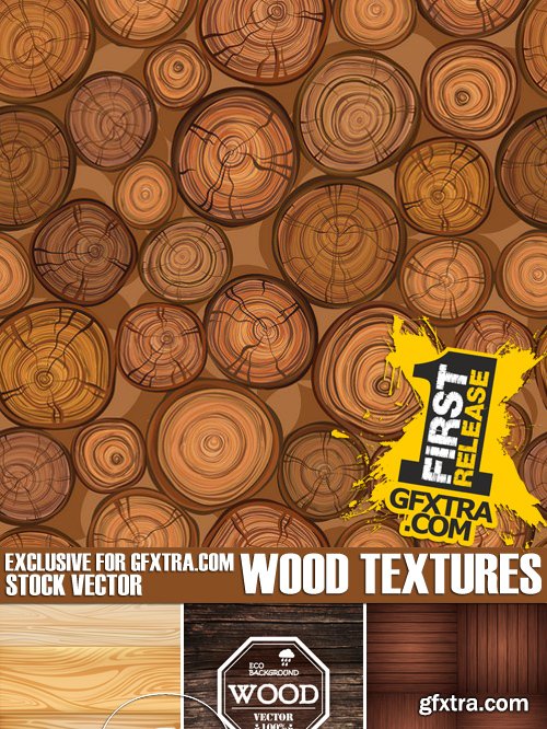 Stock Vectors - Wood Textures, 25xEPS