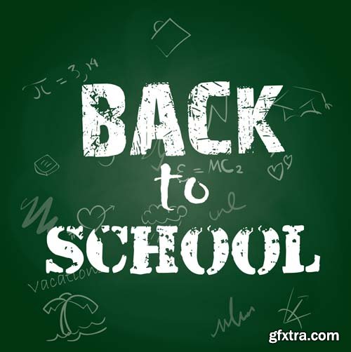 Back to school backgrounds and banners illustrations, 34xEPS