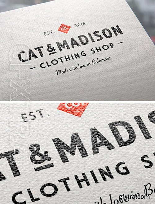 Natural Paper Printed Logo MockUp