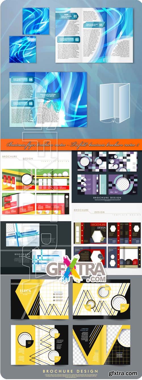 Business flyer brochure vector - Tri fold business brochure vector 5