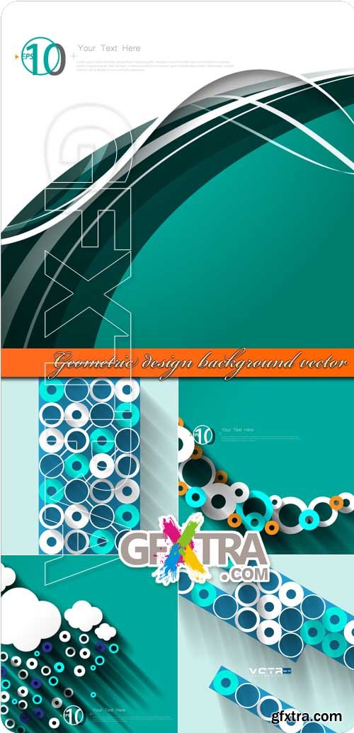 Geometric design background vector