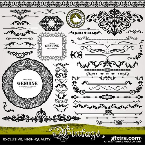 Stock Vectors - Calligraphic Design Elements 5, 25xEPS