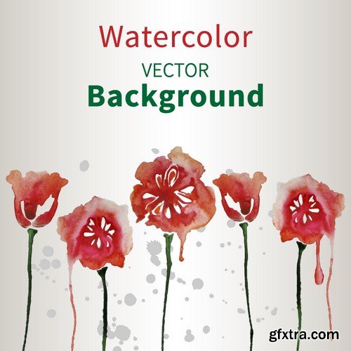 Stock Vectors - WaterColor, 25xEPS