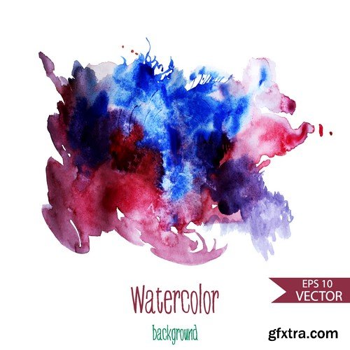 Stock Vectors - WaterColor, 25xEPS