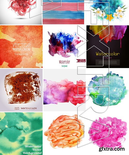 Stock Vectors - WaterColor, 25xEPS