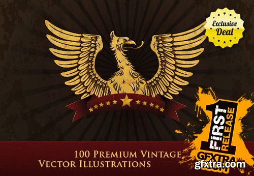 Vectorious 100 Vintage Vector Illustrations