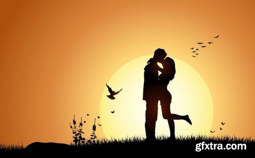 People Kisses - 25 Vector