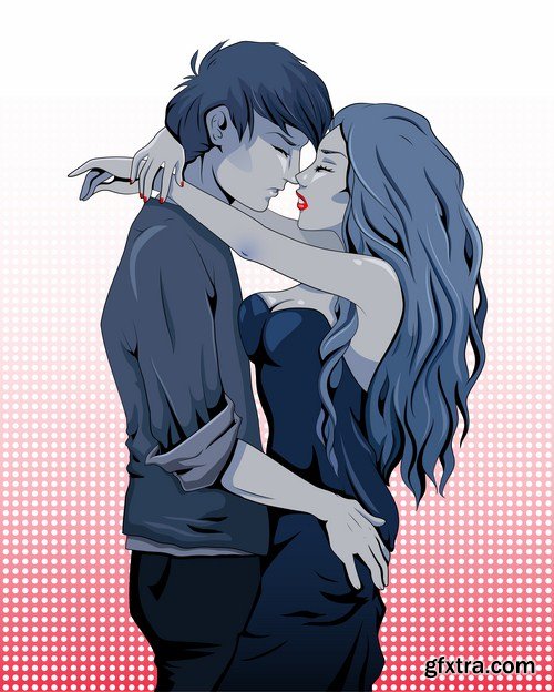 People Kisses - 25 Vector