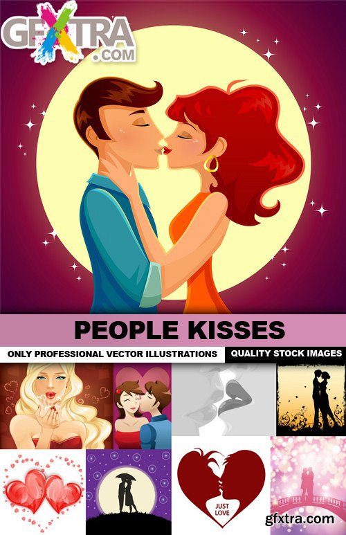 People Kisses - 25 Vector