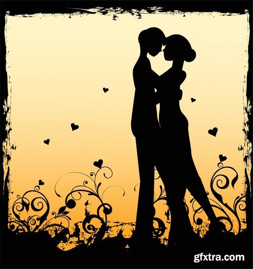 People Kisses - 25 Vector