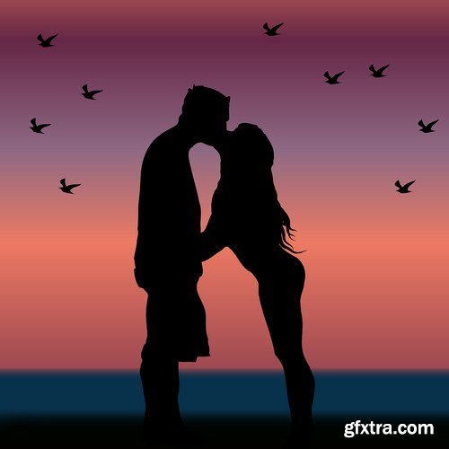 People Kisses - 25 Vector