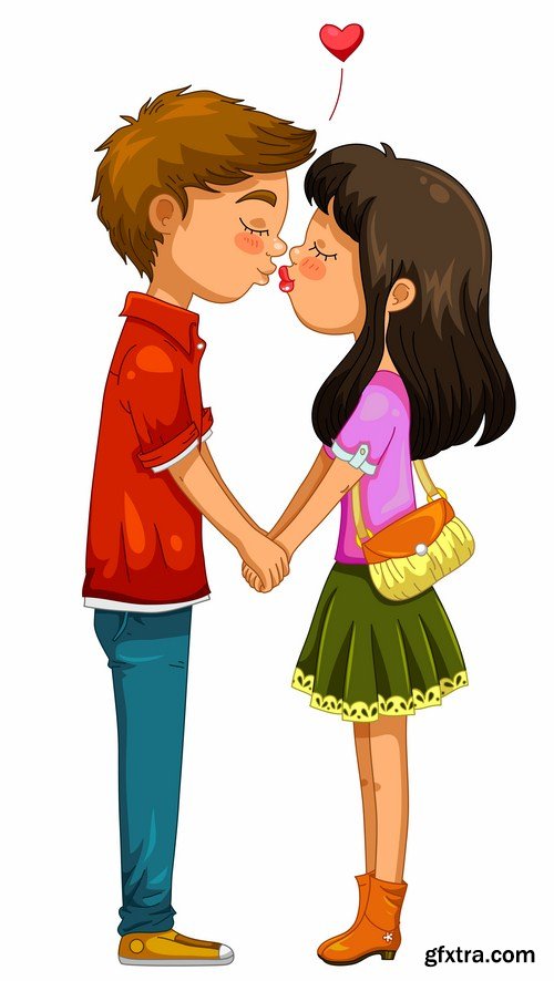 People Kisses - 25 Vector