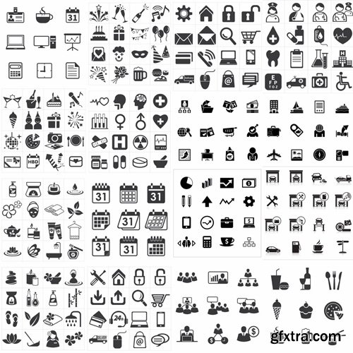 Flat Icons #31 - 25 Vectors