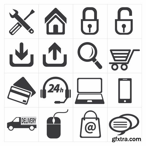 Flat Icons #31 - 25 Vectors