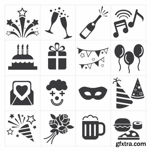 Flat Icons #31 - 25 Vectors