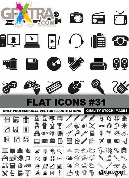 Flat Icons #31 - 25 Vectors