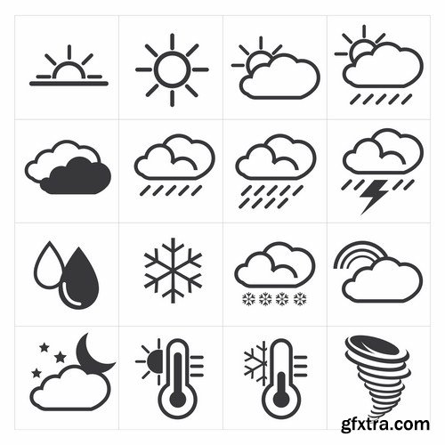 Flat Icons #31 - 25 Vectors