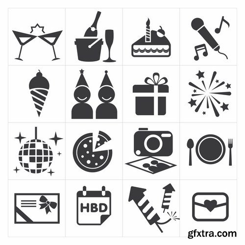 Flat Icons #31 - 25 Vectors