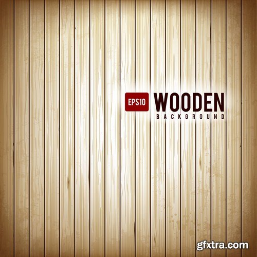 Wooden Background - 25 Vector