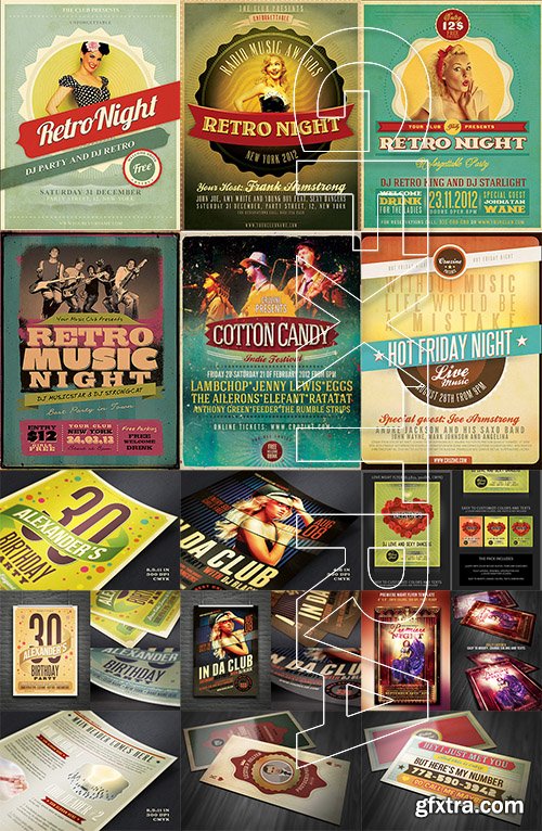 24 Top-Quality Retro Print Templates