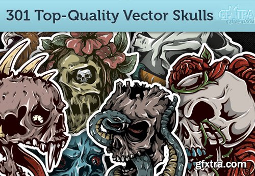 301 Top-Quality Vector Skulls