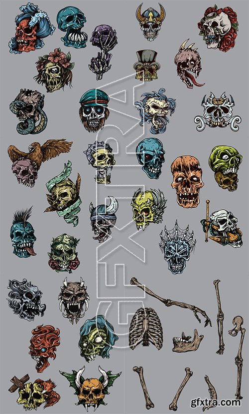 301 Top-Quality Vector Skulls