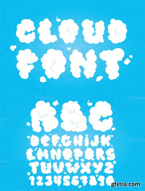 Cloud Vector Font