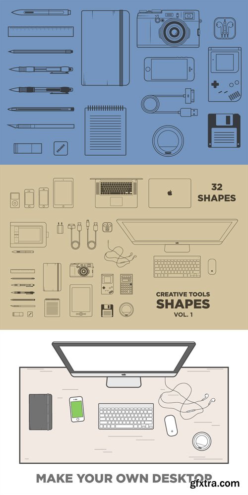 Creative Tools Vector Shapes Vol. 1