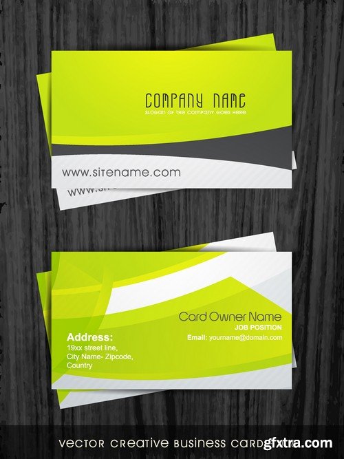 Stock Vectors - Business Card Template 2, 25xEPS