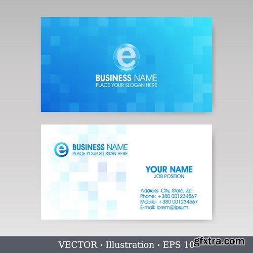 Stock Vectors - Business Card Template 2, 25xEPS