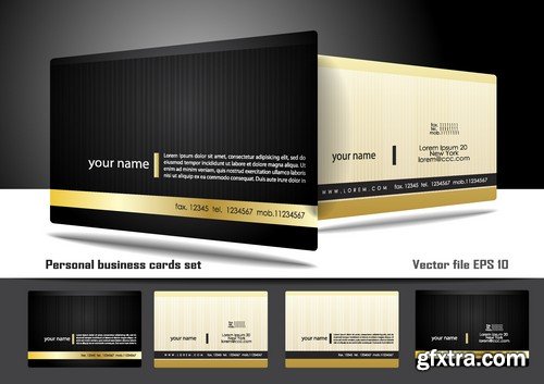 Stock Vectors - Business Card Template 2, 25xEPS