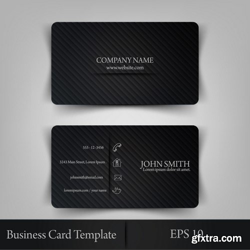 Stock Vectors - Business Card Template 2, 25xEPS