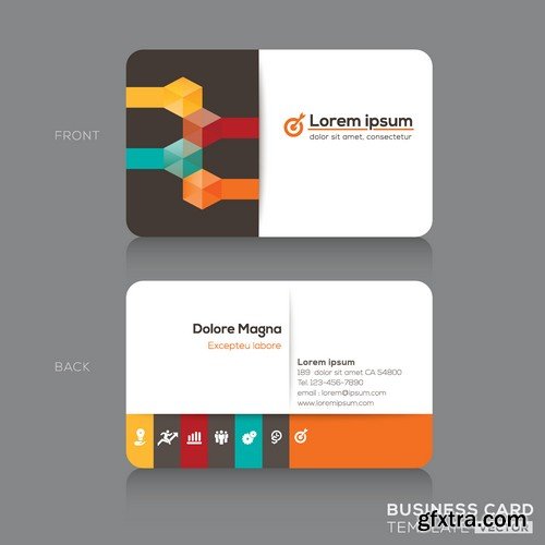 Stock Vectors - Business Card Template 2, 25xEPS