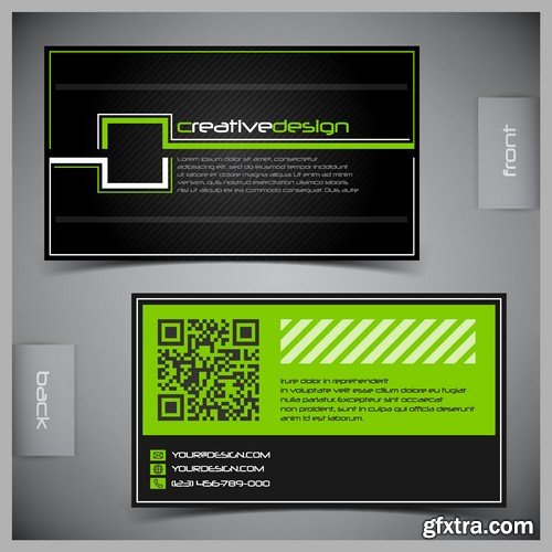 Stock Vectors - Business Card Template 2, 25xEPS