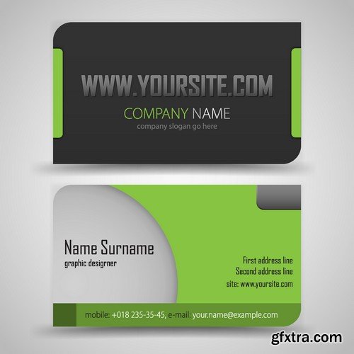 Stock Vectors - Business Card Template 2, 25xEPS