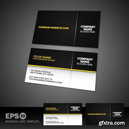 Stock Vectors - Business Card Template 2, 25xEPS