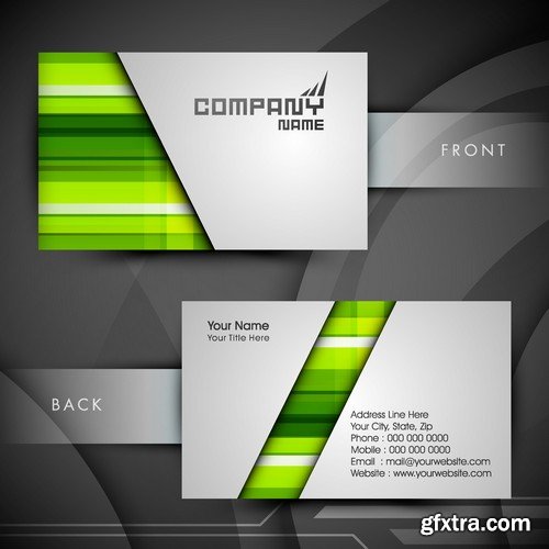 Stock Vectors - Business Card Template 2, 25xEPS