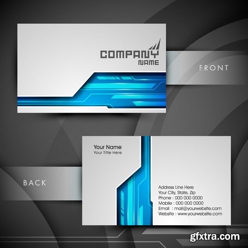 Stock Vectors - Business Card Template 2, 25xEPS