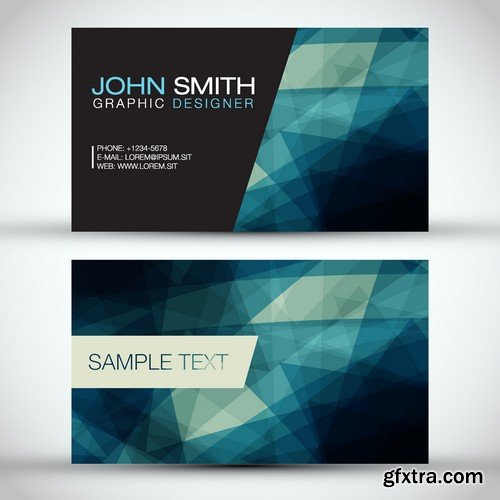 Stock Vectors - Business Card Template 2, 25xEPS