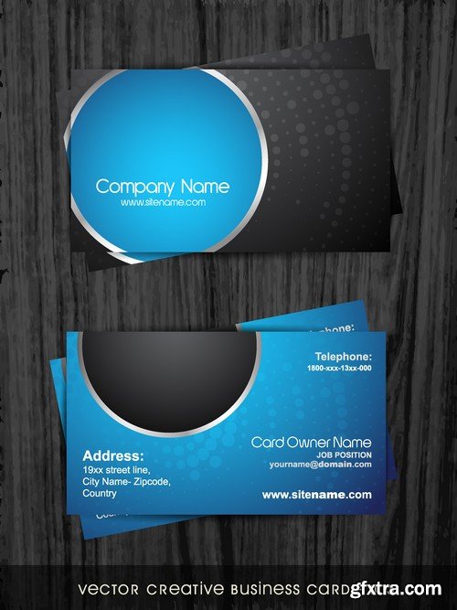 Stock Vectors - Business Card Template 2, 25xEPS