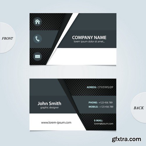 Stock Vectors - Business Card Template 2, 25xEPS