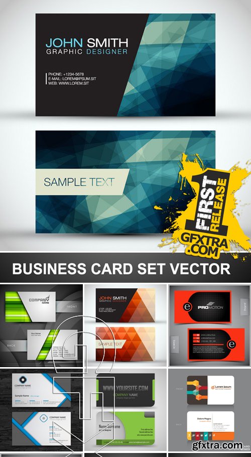 Stock Vectors - Business Card Template 2, 25xEPS