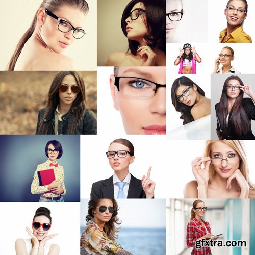 Beautiful Girl In Glasses - 25 HQ Images