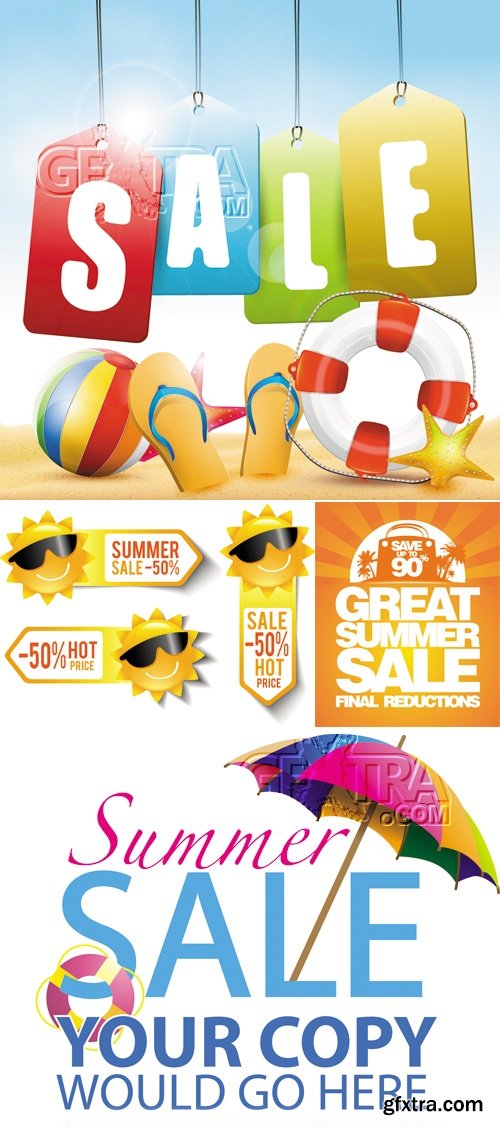 Summer 2014 Sale Elements Vector