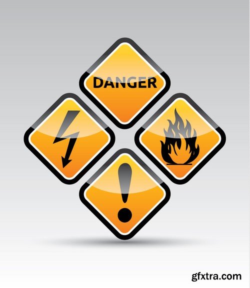 Stock Vectors - Danger 2, 25xEPS