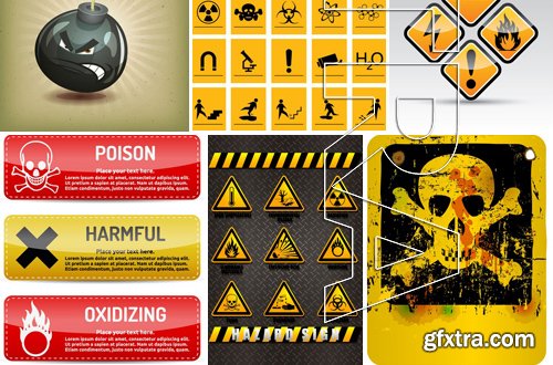 Stock Vectors - Danger 2, 25xEPS