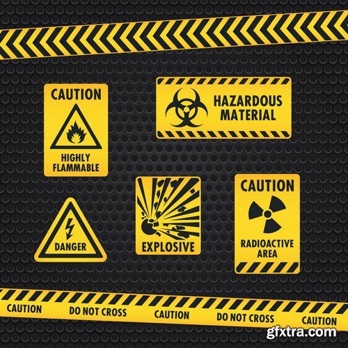 Stock Vectors - Danger 2, 25xEPS